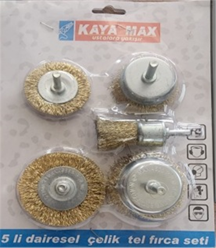 KAYAMAX DAİRESEL PİMLİ ÇANAK FIRÇA 5 Lİ 